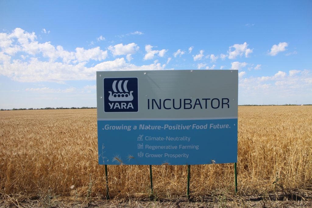 Yara Incubator Discovery Farm Langham signage.